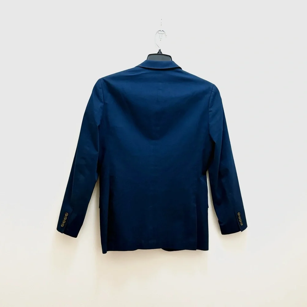 J. Crew $348 Navy Ludlow Slim-fit Suit Jacket in Italian Cotton Chino Sz 38R/M